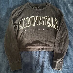 Aeropostale Charcoal Cropped Top